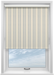 Trellis Prints, Noble Stripe Raffs Blue - Twist&Fit Roller Blind